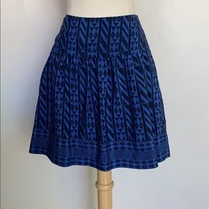 NWOT Madewell silk geometric print skirt, sz 2.